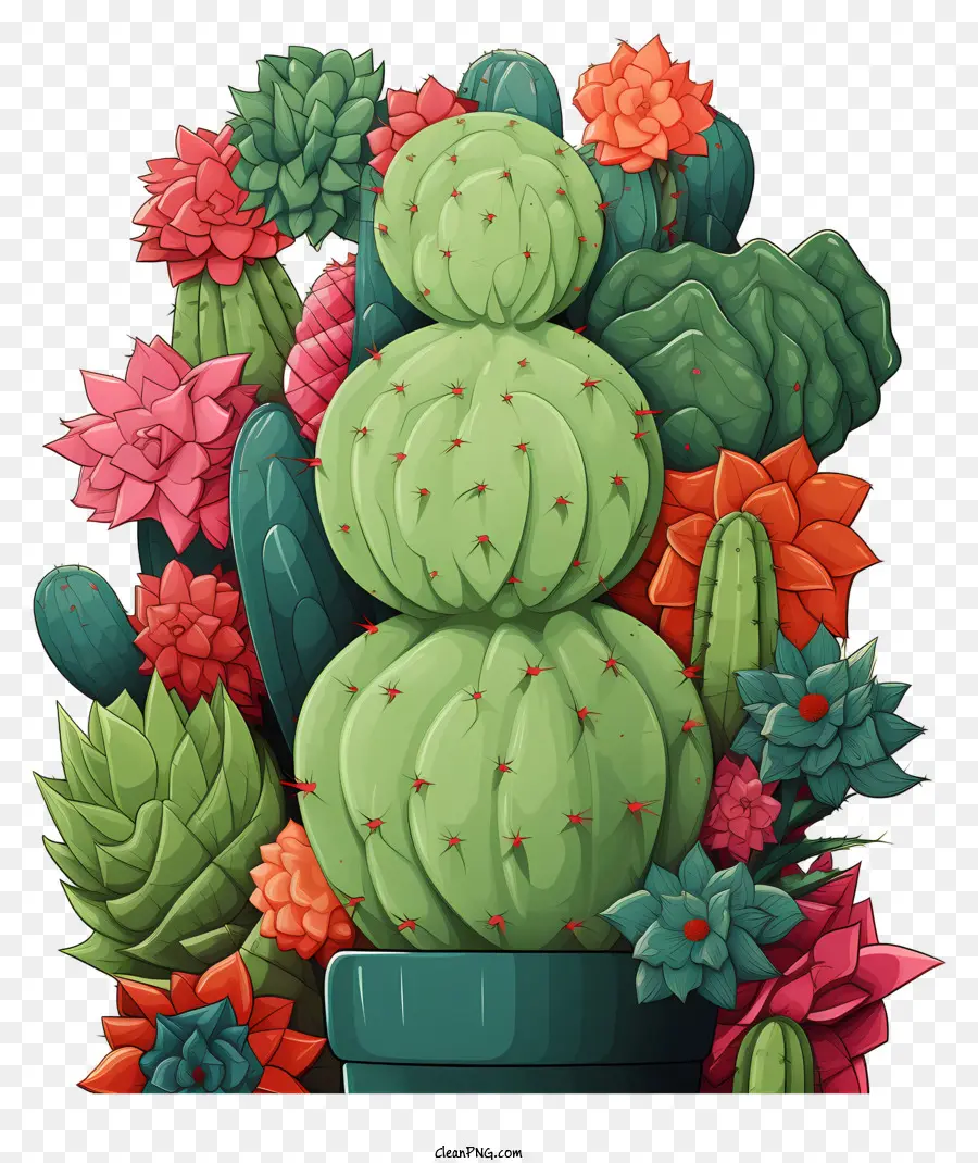 Las Plantas Suculentas，Cactus Coloridos PNG