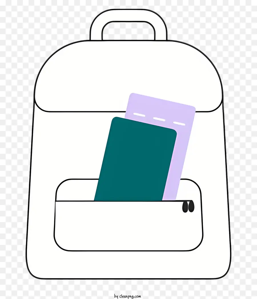 Objeto，Mochila Blanca PNG