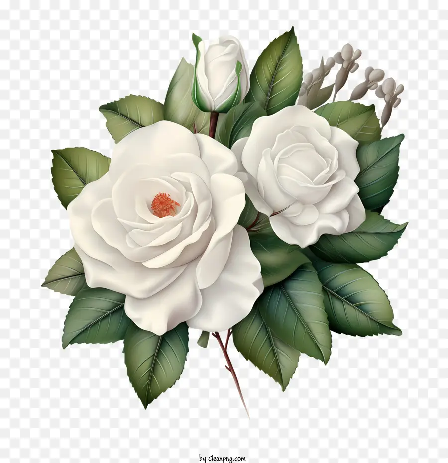 Flor De Rosa Blanca，Las Rosas Blancas PNG