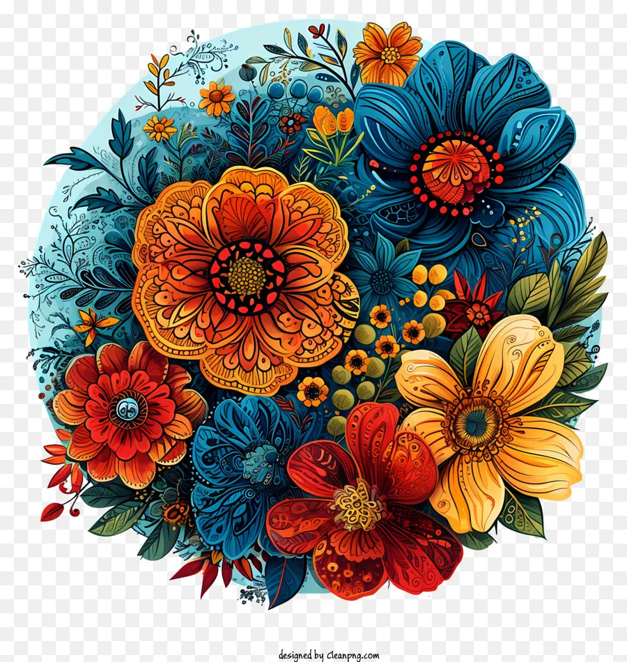 Mandala，Pinturas Florales PNG