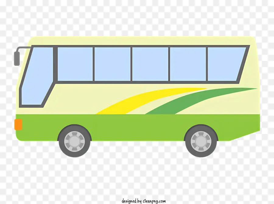 Autobús，Autobús Verde Y Amarillo PNG