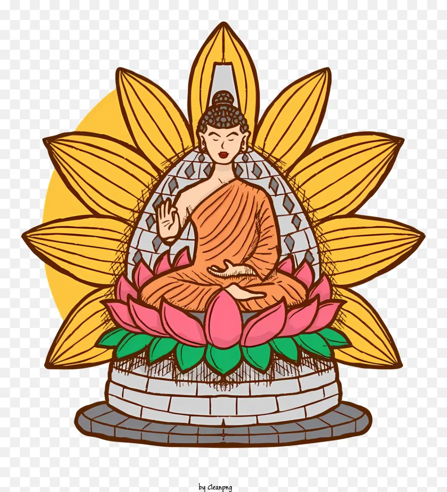 Bodhi Día，Estatua De Buda PNG