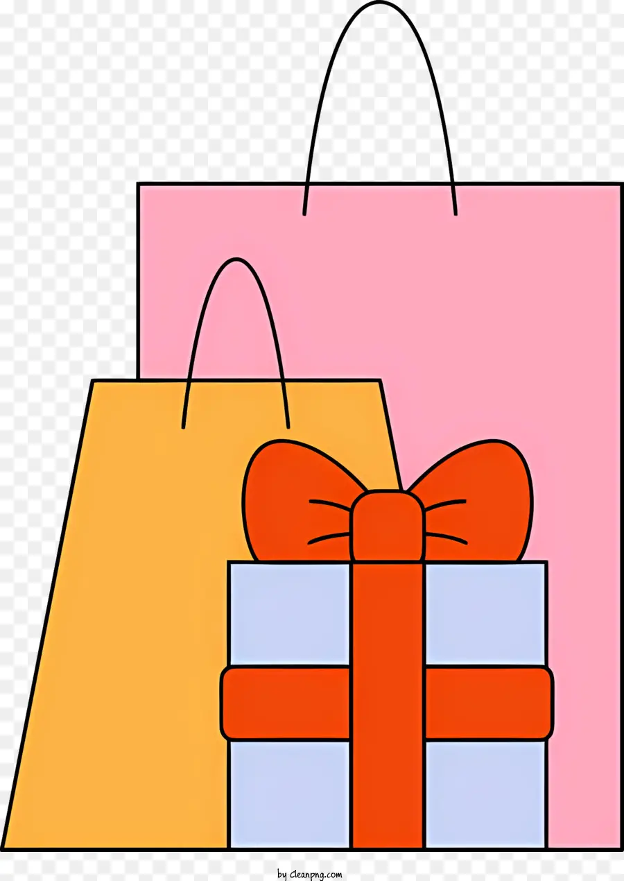 Objeto，Bolsas De Compras Y Caja De Regalo PNG