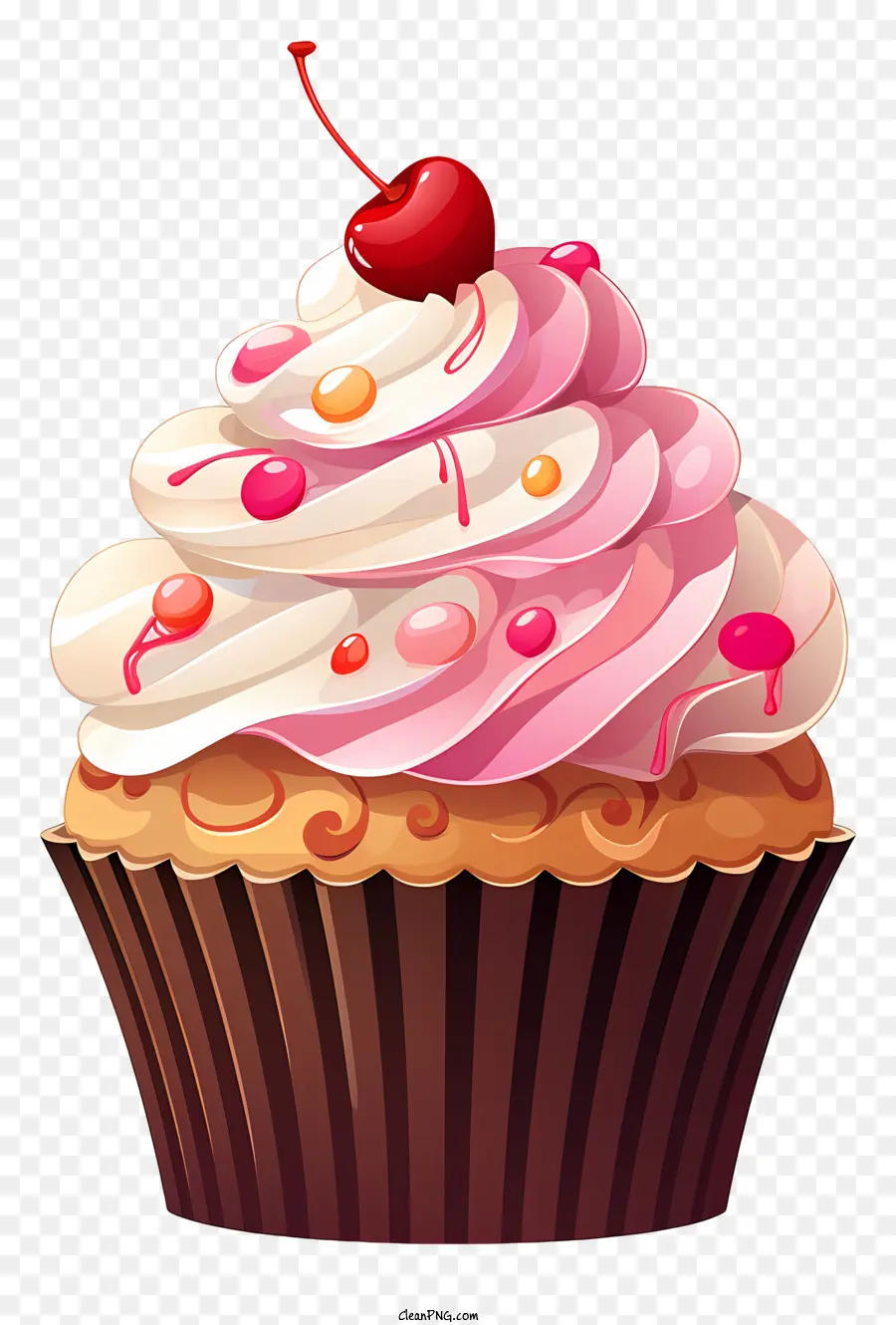 Cupcake De Pinturas Multicolores，Palabras Clave Cupcake PNG