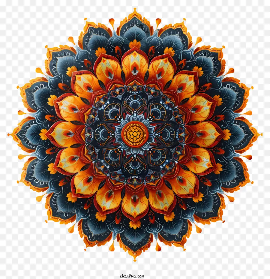 Mandala，Mándala Colorida PNG