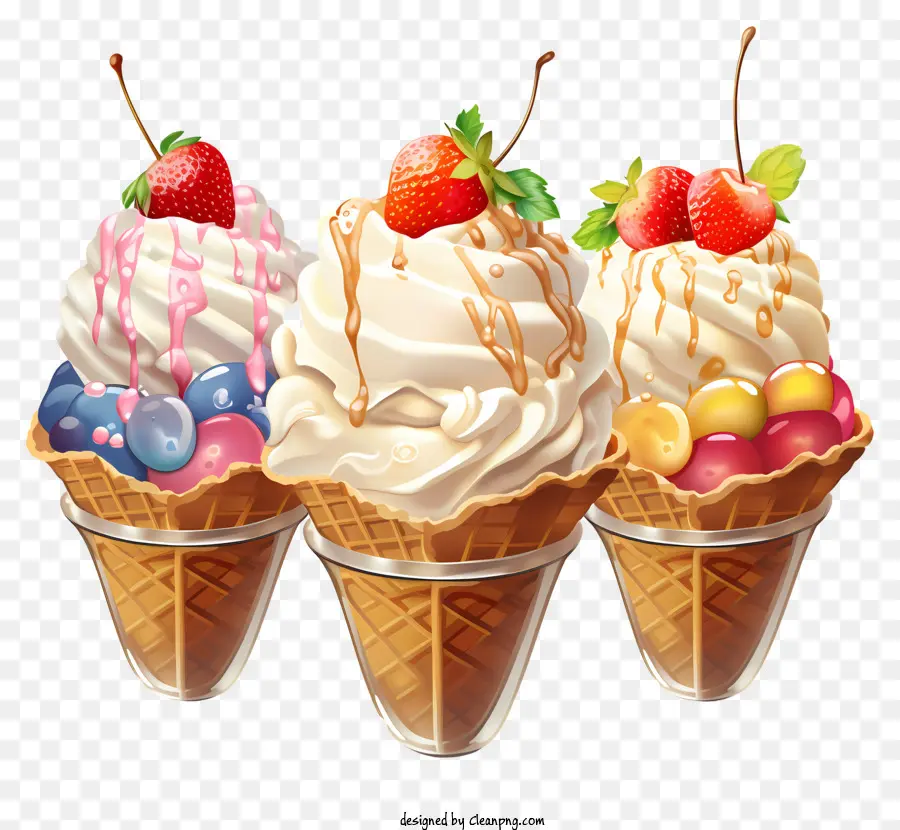 Tazón De Helado，Conos De Helado PNG