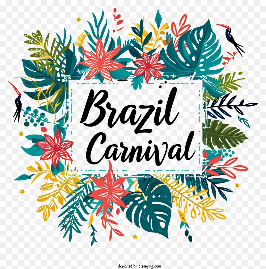 El Carnaval De Brasil，Marco Floral PNG