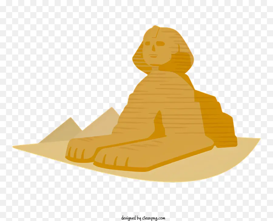 Estatua De La Esfinge，Arcilla O Piedra Amarilla PNG