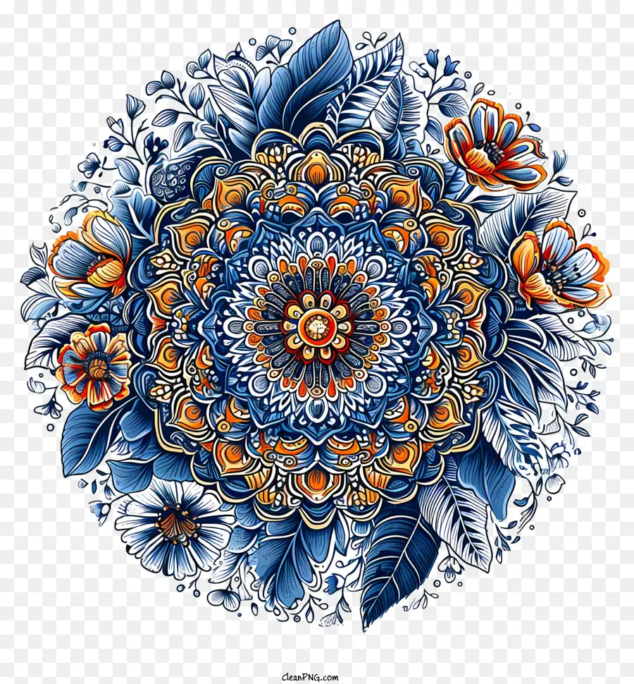 Mandala，Mándala Floral PNG