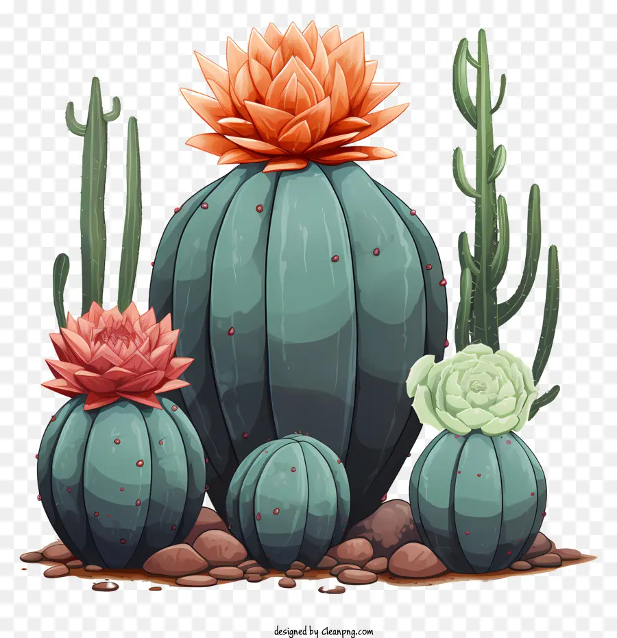 Acuarela Suculentas，Plantas De Cactus PNG