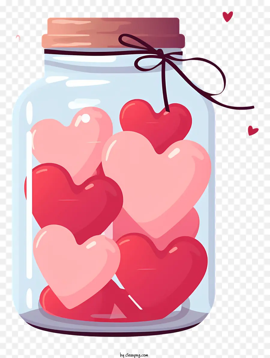 Jar Mason，Dulces En Forma De Corazón PNG