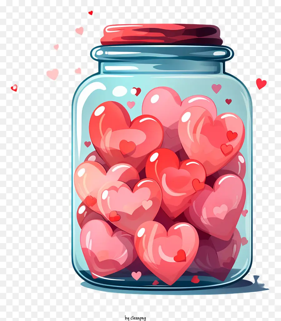 Jar Mason，Jarro De Dulces Con Forma De Corazón PNG