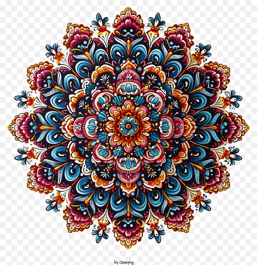 Mandala，Mándala Colorida PNG