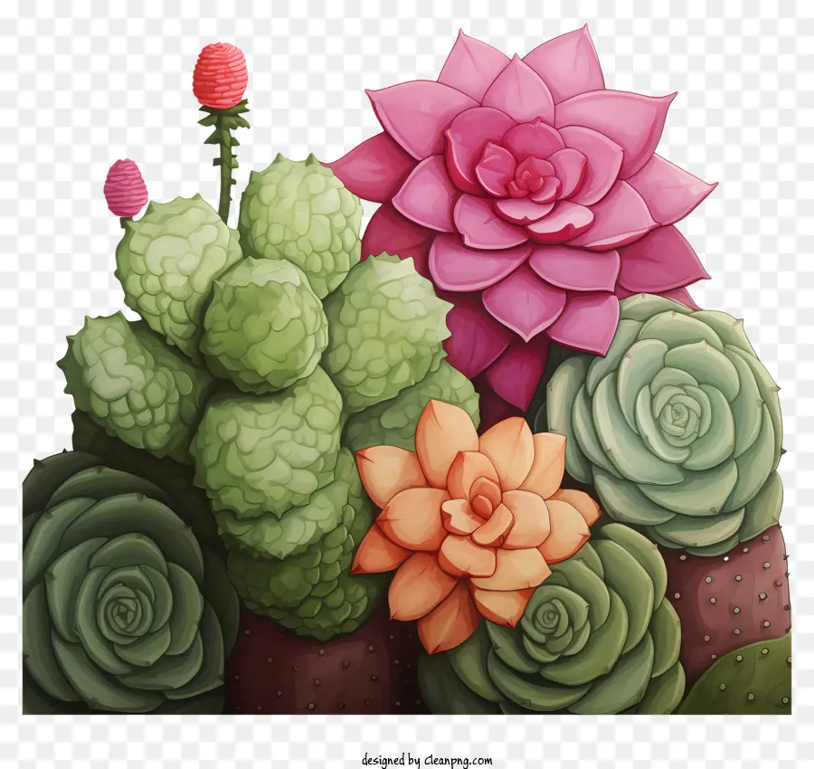 Las Plantas Suculentas，Cacti PNG