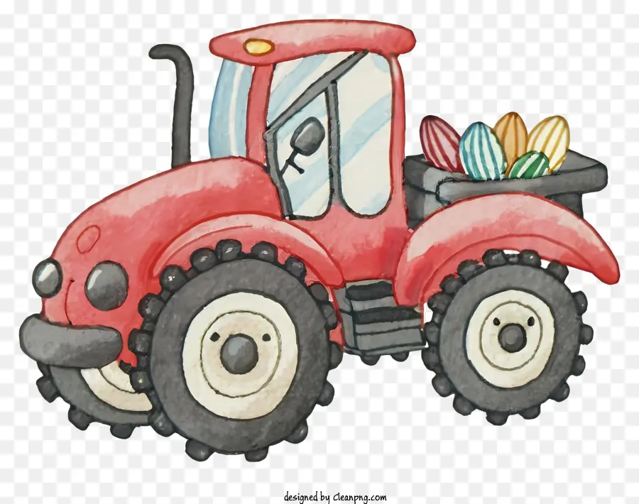 Sobre，Tractor Rojo PNG