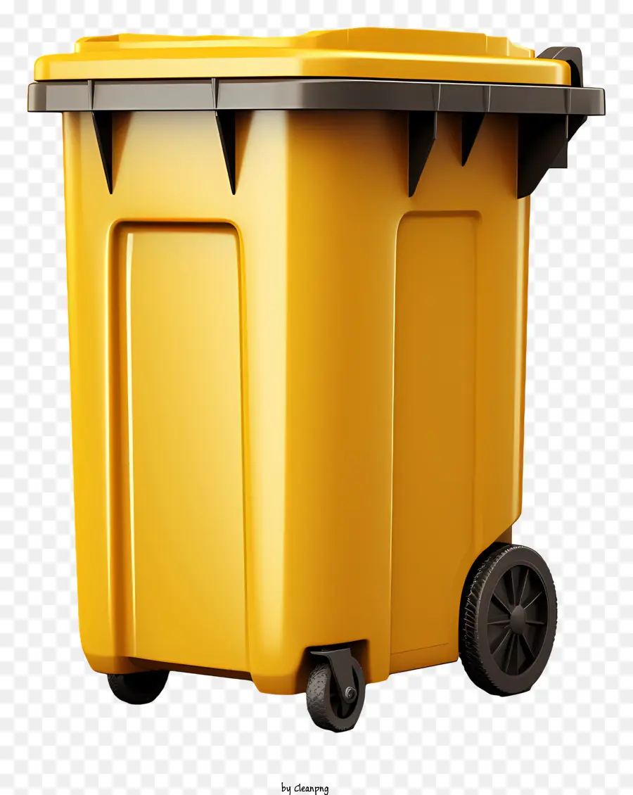 Bote De Basura Plano，Cubo De Basura Amarillo PNG