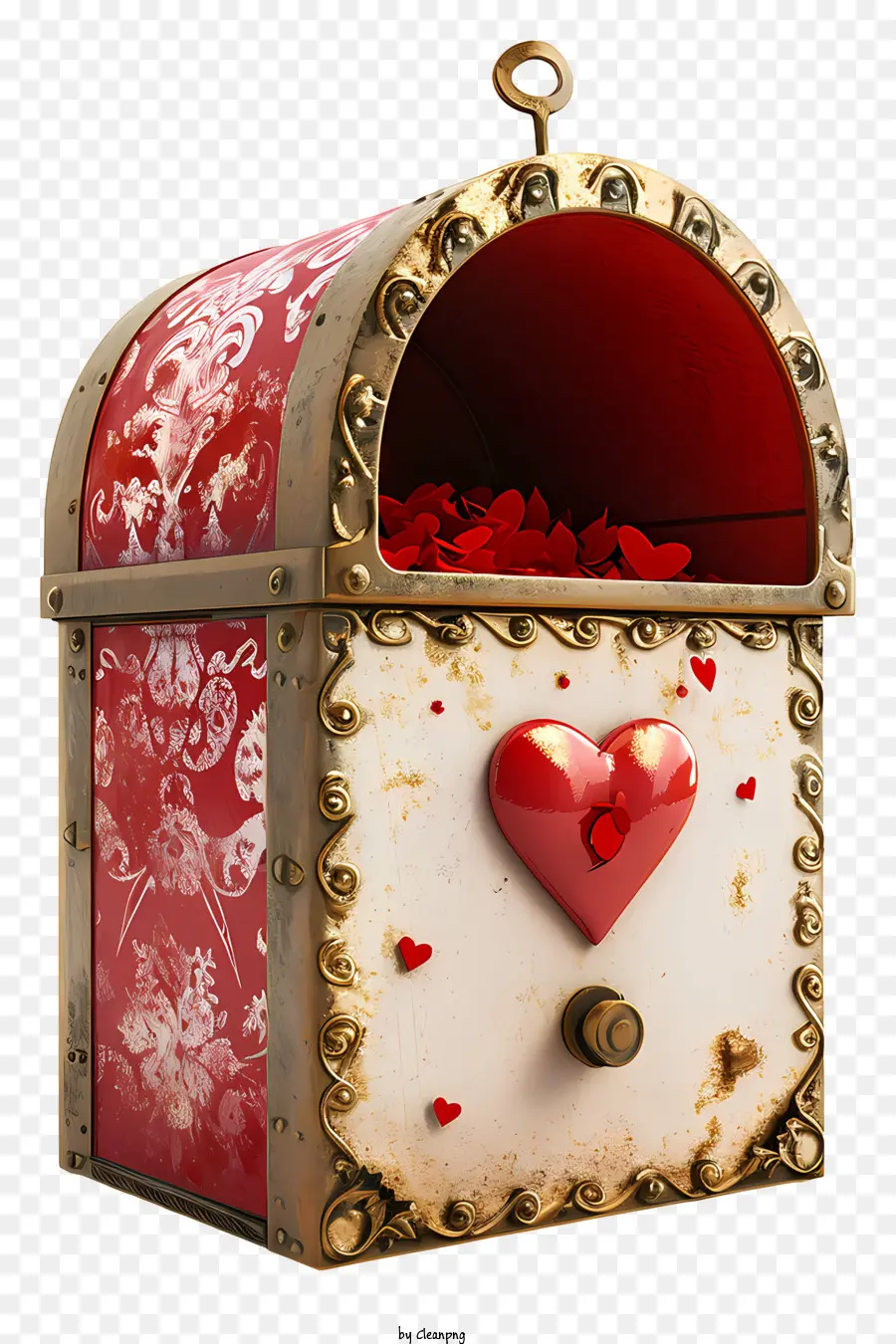Buzón De San Valentín，Locket De Corazón Rojo PNG