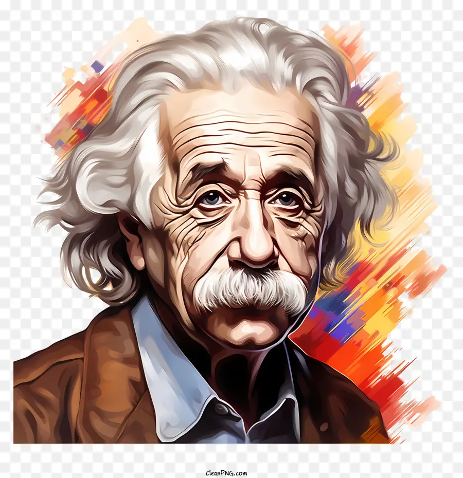 Pinturas Multicolores Albert Einstein Retrato，Albert Einstein PNG