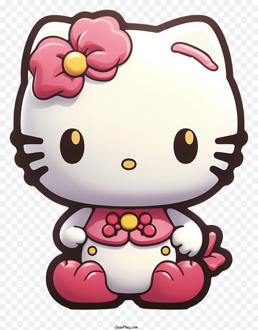 Hello Kitty，Rosa Pajarita PNG