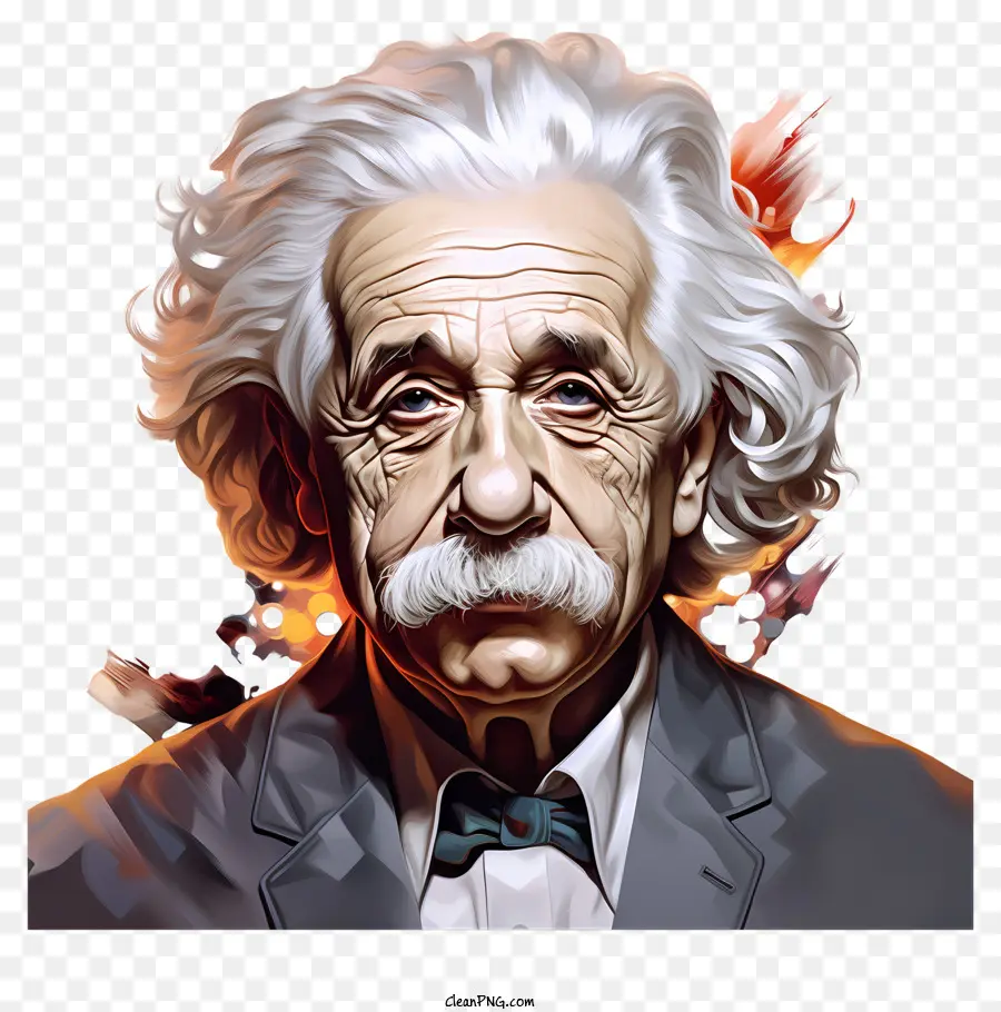 Flat Albert Einstein Retrato，Albert Einstein PNG