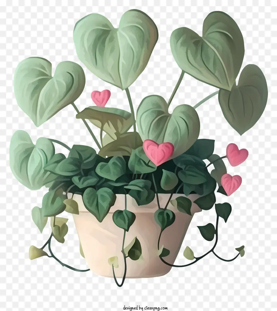 Planta De San Valentín Pastel，Planta En Maceta PNG