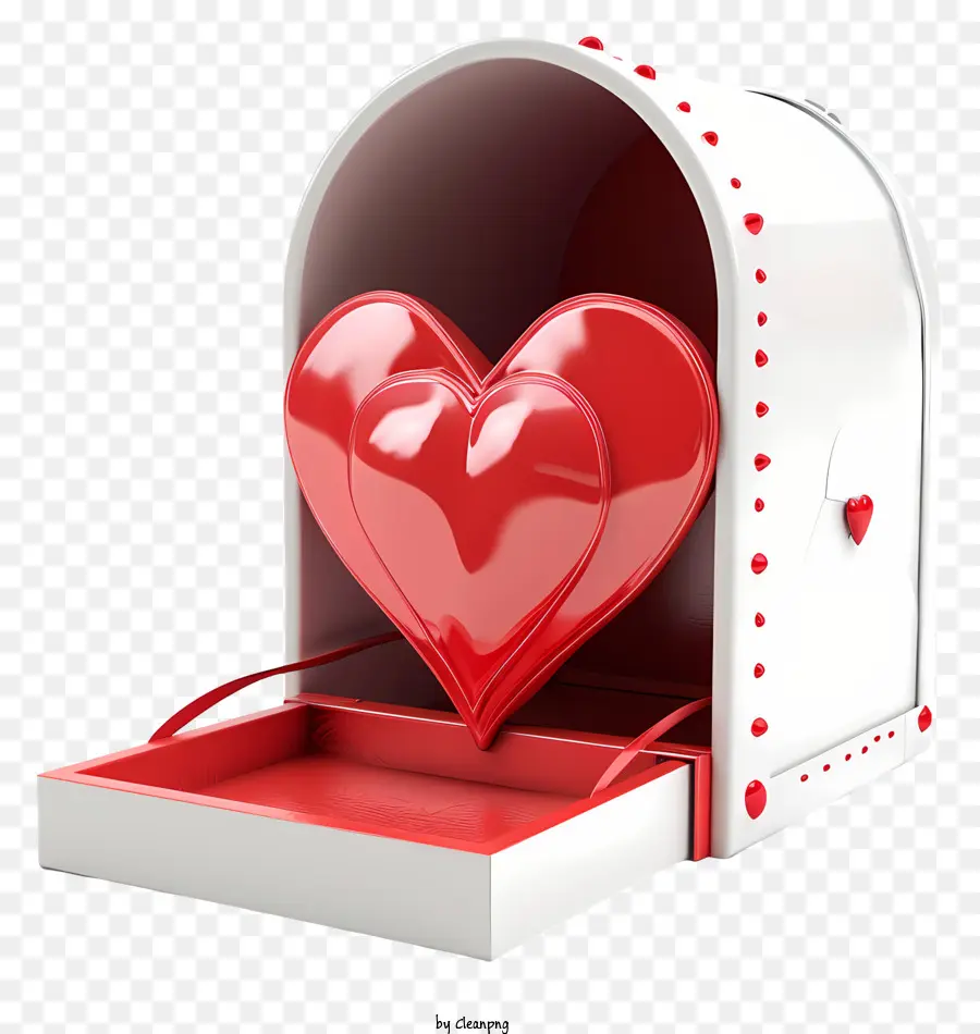 Buzón De San Valentín，Objeto De Corazón Rojo PNG