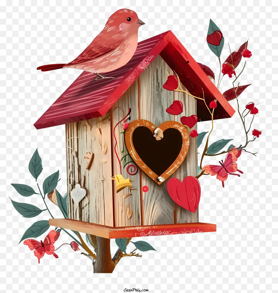 Emoji De La Casa Del Pájaro De San Valentín，Pajarera PNG