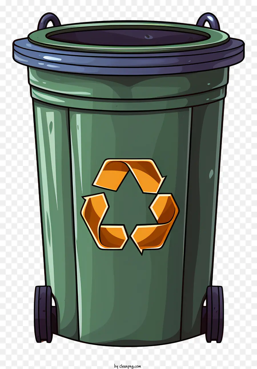 Basura De Estilo Doodle Puede，Verde De Basura PNG