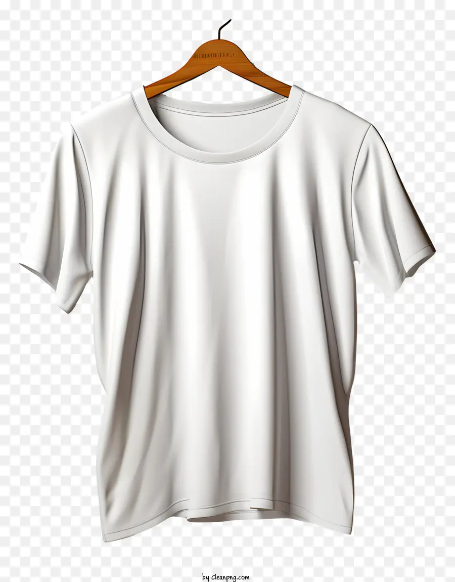 Camiseta De Estilo Plano Sobre Perchera De Tela，El Blanco De La Camiseta De La PNG