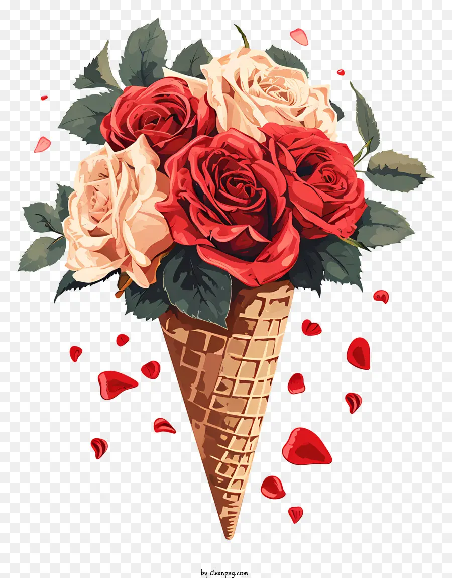 San Valentín Elementos，Cono De Helado PNG