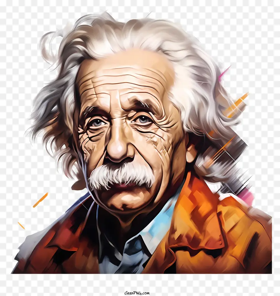 Pinturas Multicolores Albert Einstein Retrato，Einstein PNG