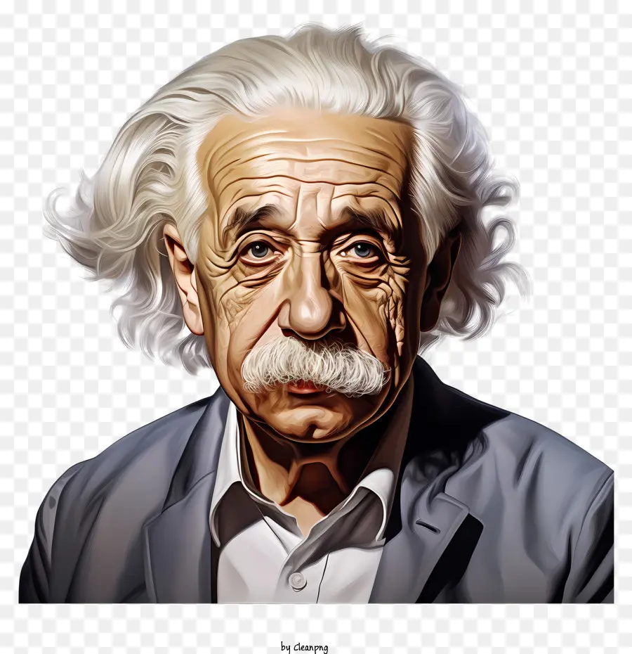 Flat Albert Einstein Retrato，Albert Einstein PNG
