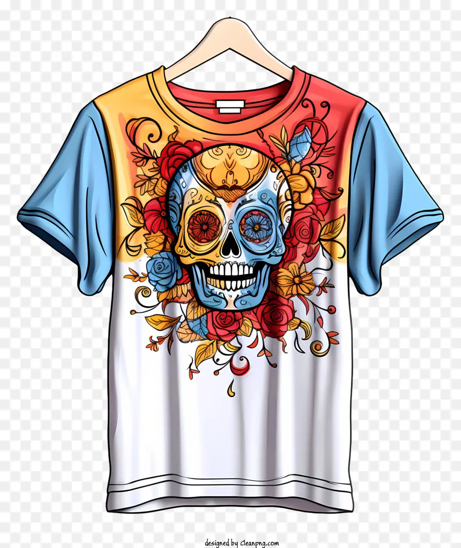 Camiseta De Estilo Dibujado A Mano，De Colores De La Pintura PNG