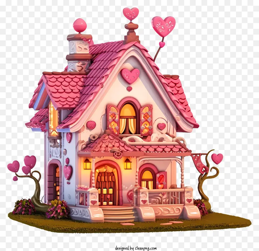 Emoji De La Casa De San Valentín，Linda Casa PNG