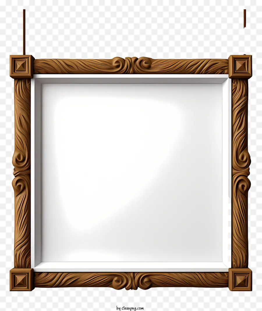 Marco De Fotos Realista，Wooden Frame PNG