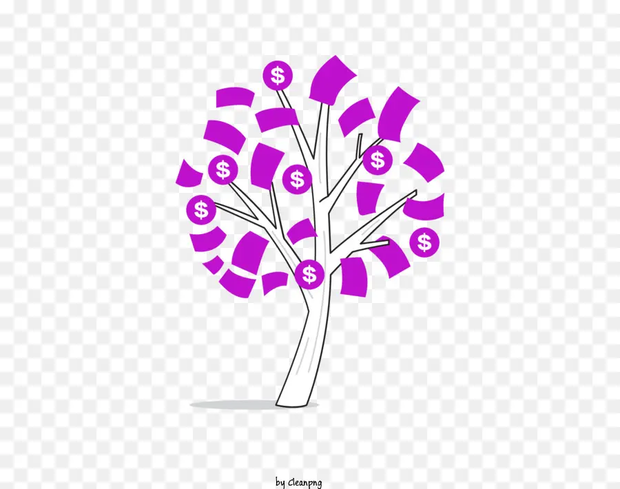 árbol De Dinero，árbol Morado PNG