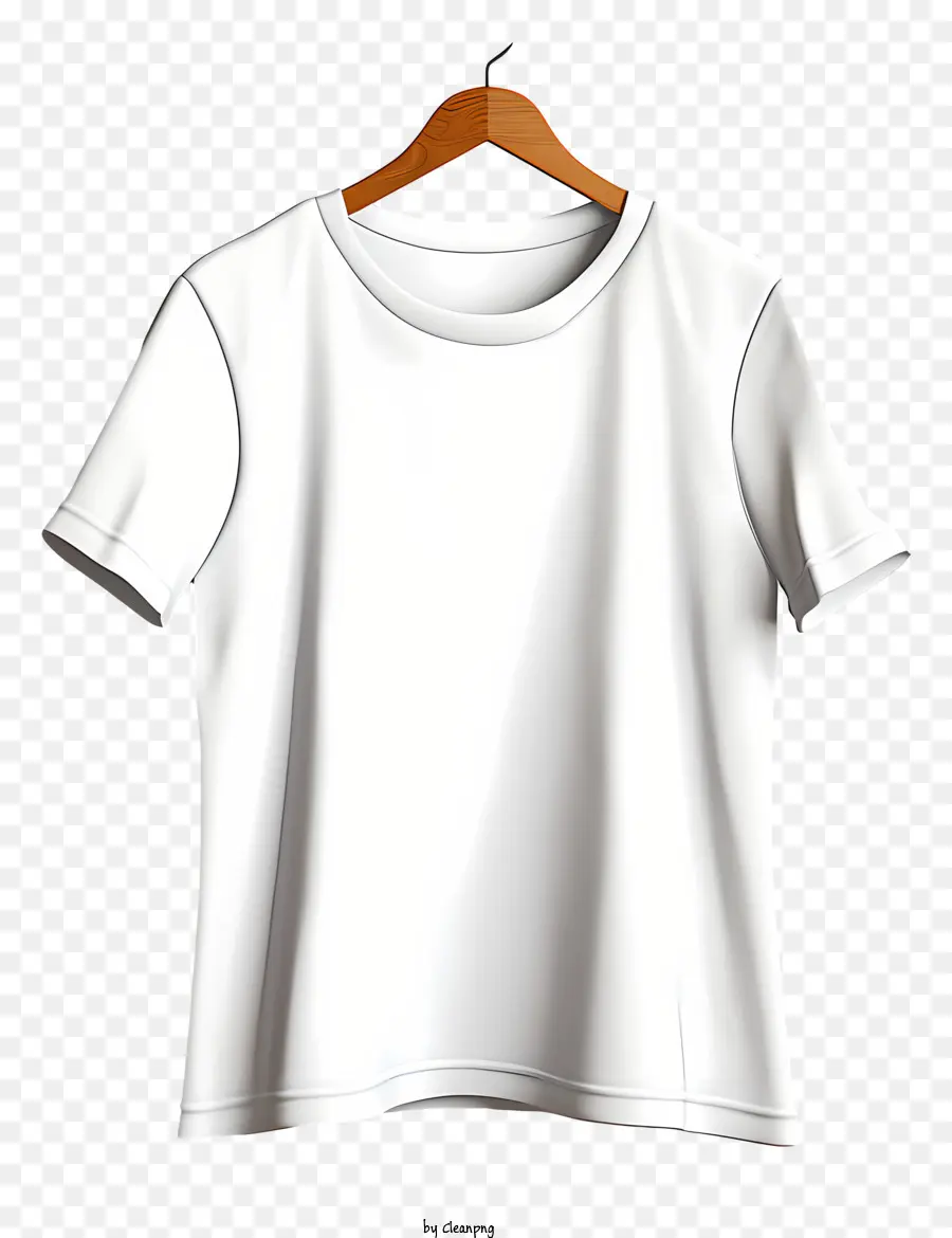 Camiseta En Percha De Tela，El Blanco De La Camiseta De La PNG