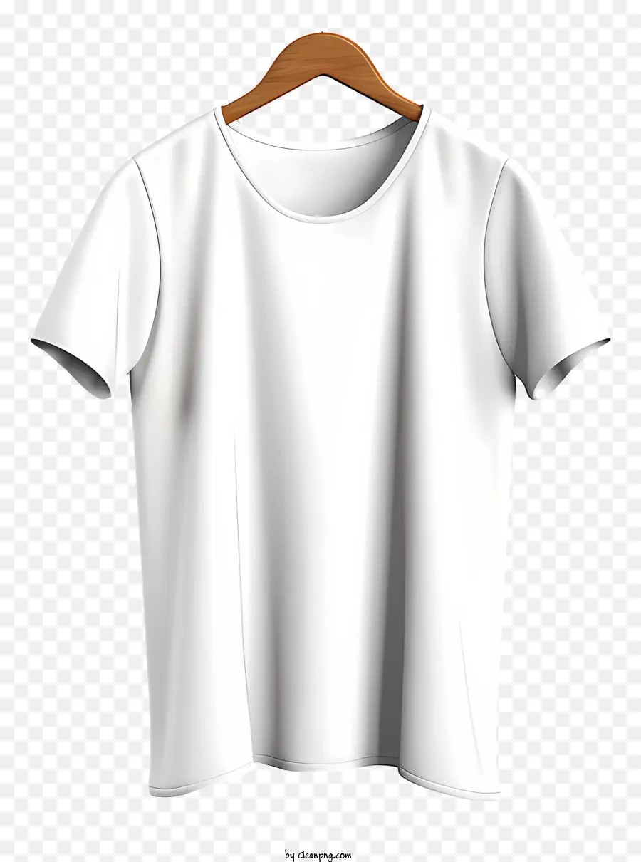 Camiseta En Percha De Tela，El Blanco De La Camiseta De La PNG