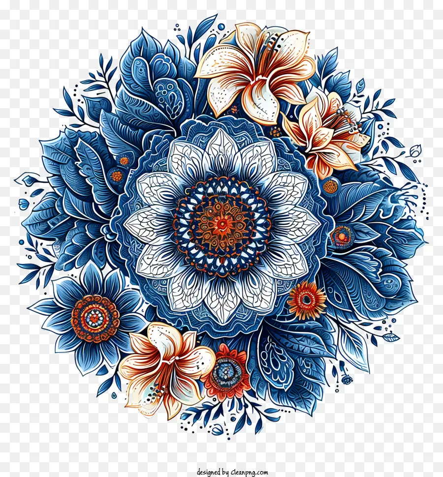 Mandala，Mándala Floral PNG