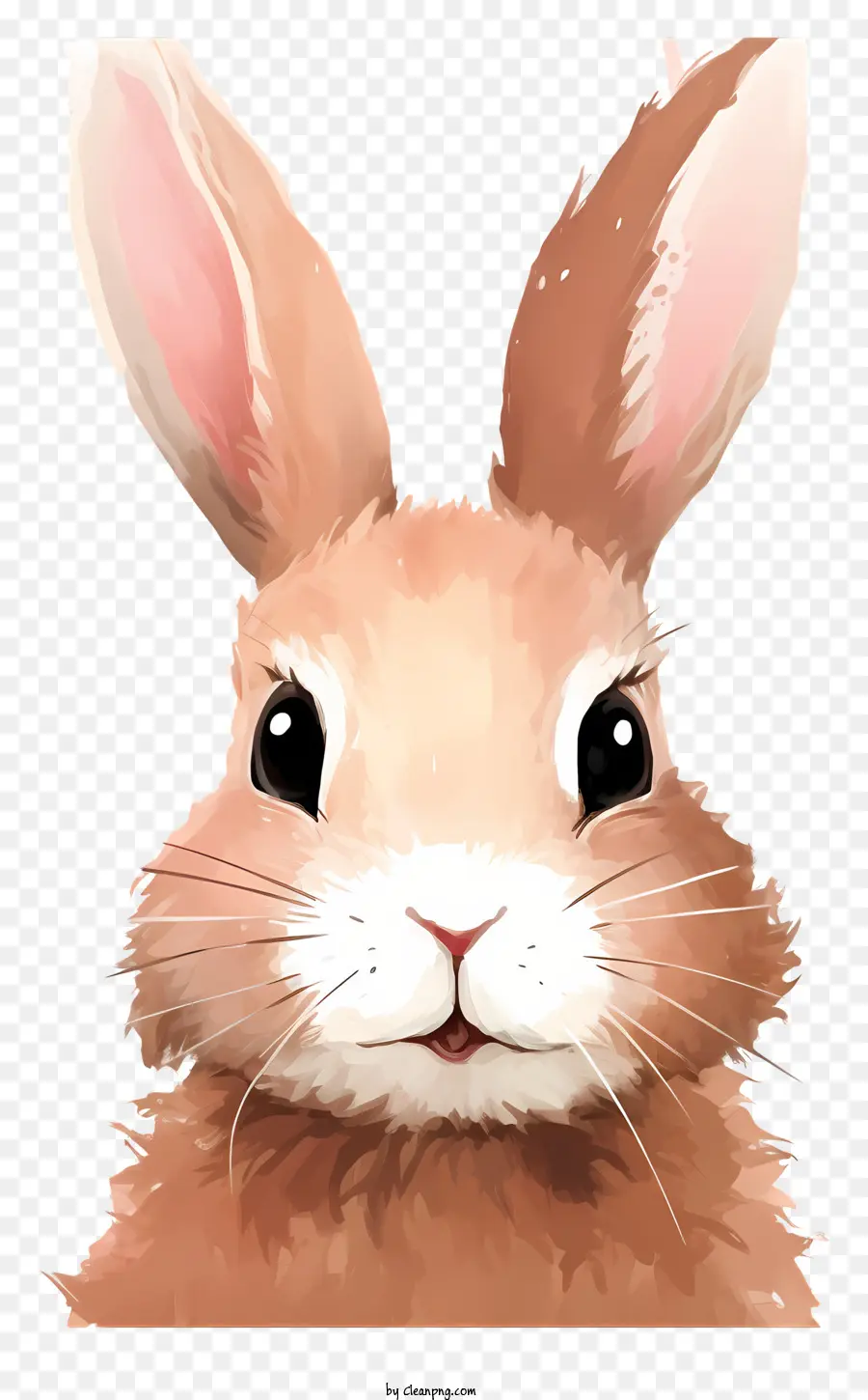 Cara De Conejito De Acuarela，Brown Bunny PNG