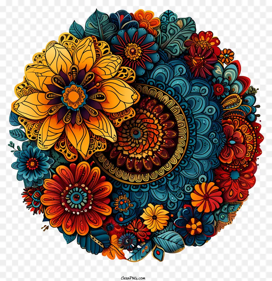 Mandala，Diseño Floral PNG