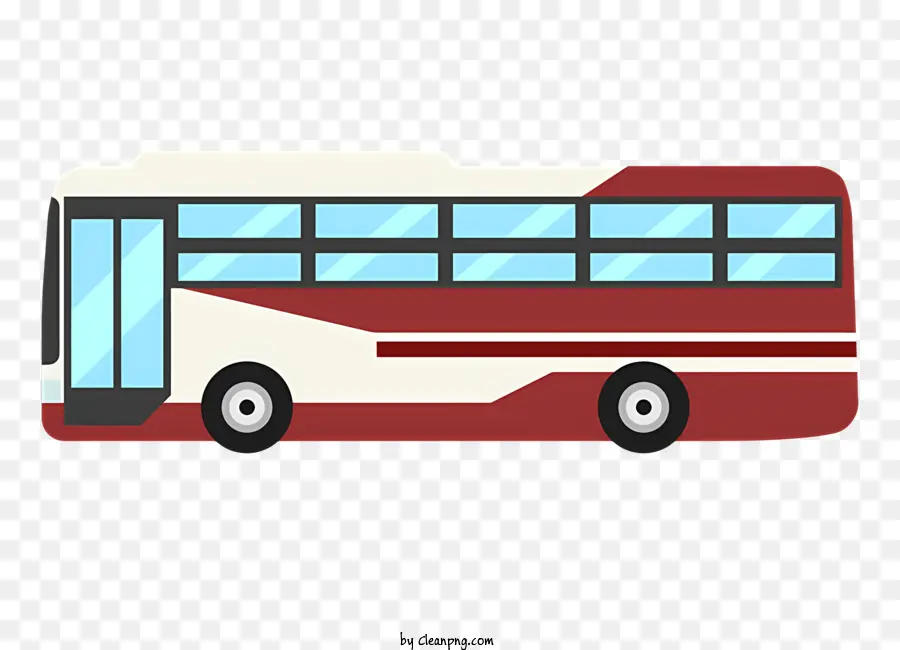 Autobús Rojo Y Blanco，Ventanas Delanteras PNG