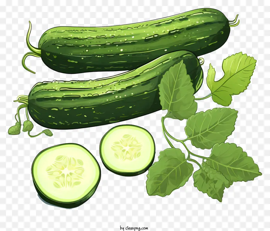 Pepino Estilo Boceto，Pepinos PNG