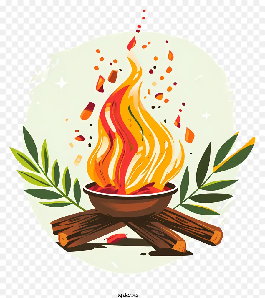 Lohri，Fogata Por La Noche PNG