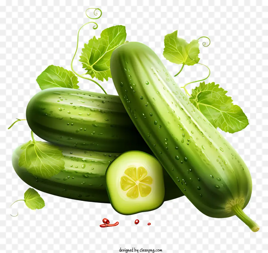 Pepino Realista Estilo 3d，Pepino PNG