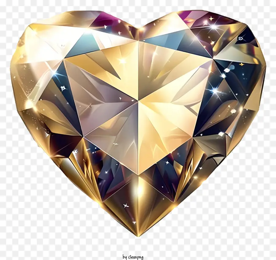 Al Estilo De La Ilustración Romántica，Diamante De Valentine Heart Diamante PNG