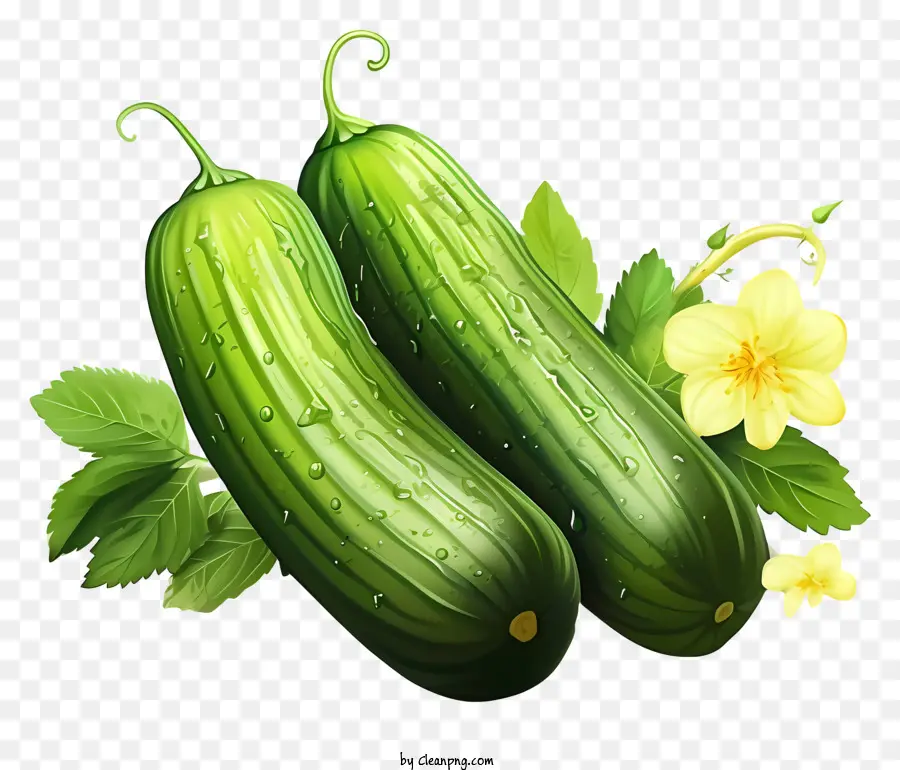 Pepino Dibujado A Mano，Pepinos Verdes PNG