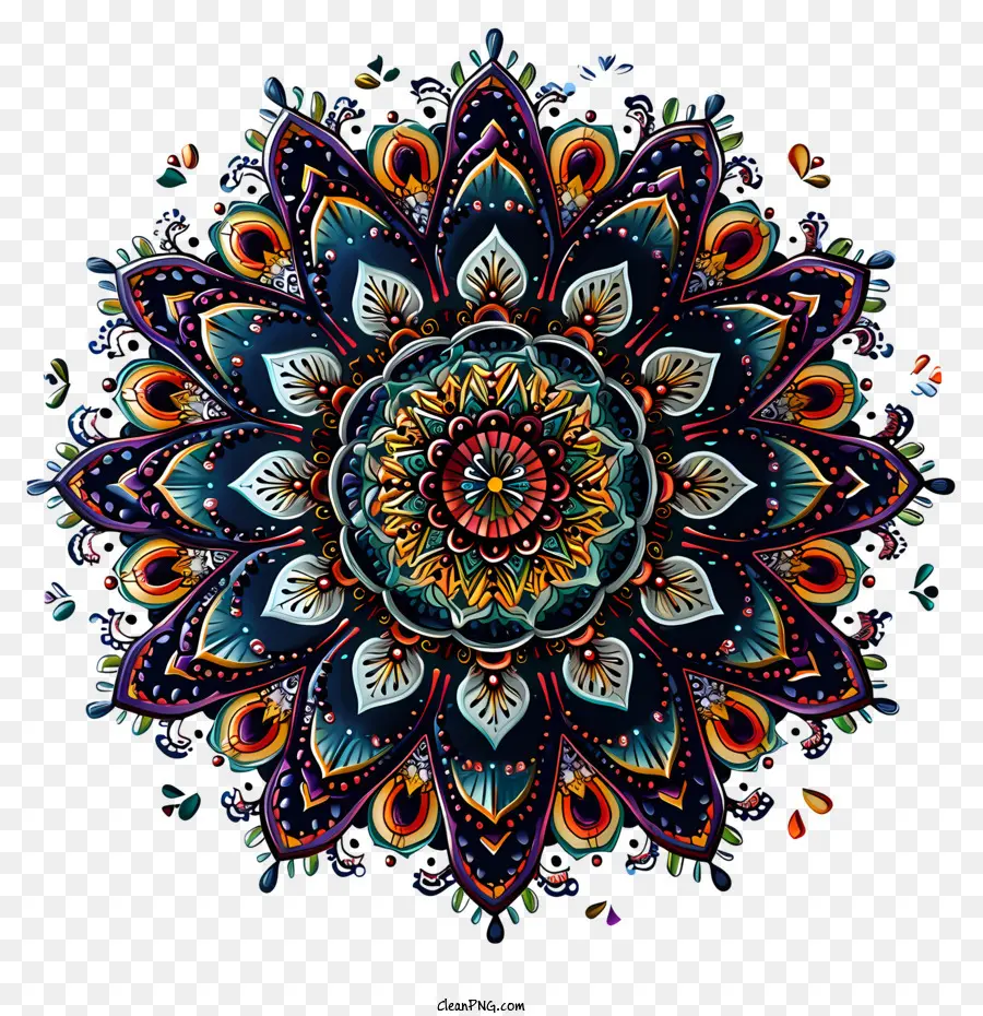 Mandala，Diseño Colorido PNG