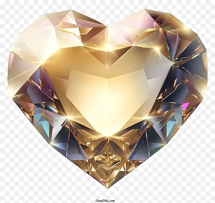 Al Estilo De La Ilustración Romántica，Diamante De Valentine Heart Diamante PNG