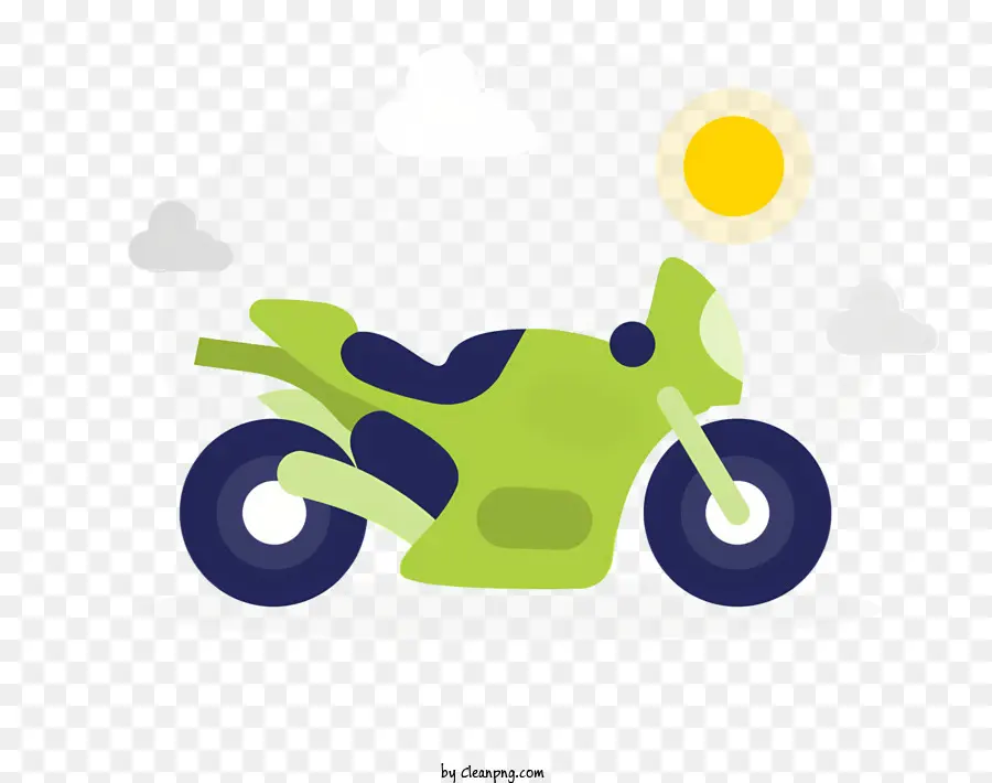 Verde De La Motocicleta，Las Nubes PNG